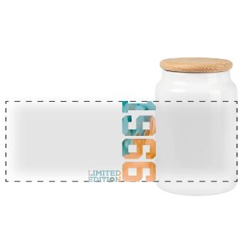 60E ANNIVERSAIRE ÉDITION LIMITÉE 1966 - Boîte à biscuits avec couvercle en bois - blanc - Devant