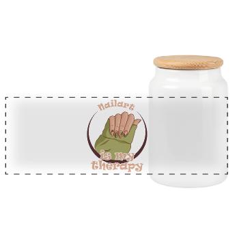 Nailart est ma technicienne ongulaire thérapeutique - Boîte à biscuits avec couvercle en bois - blanc - Devant