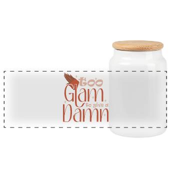 Trop glamour pour donner un sacré créateur d’ongles - Boîte à biscuits avec couvercle en bois - blanc - Devant