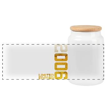 LIMITED EDITION 2006 BEER 20TH BIRTHDAY - Panoramic Cookie Jar with Wooden Lid - white - Front