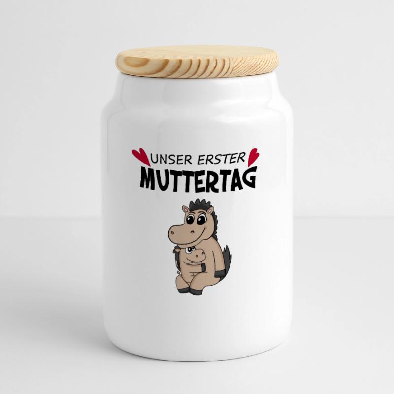 Muttertag - erster Muttertag Geschenk Panorama Keksdose mit Holzdeckel