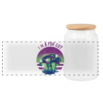 I'm a funny guy - Panoramic Cookie Jar with Wooden Lid - white - Front