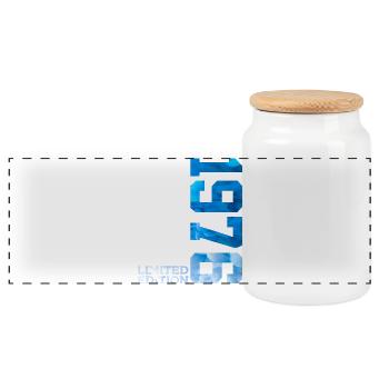 50E ANNIVERSAIRE ÉDITION LIMITÉE 1976 - Boîte à biscuits avec couvercle en bois - blanc - Devant