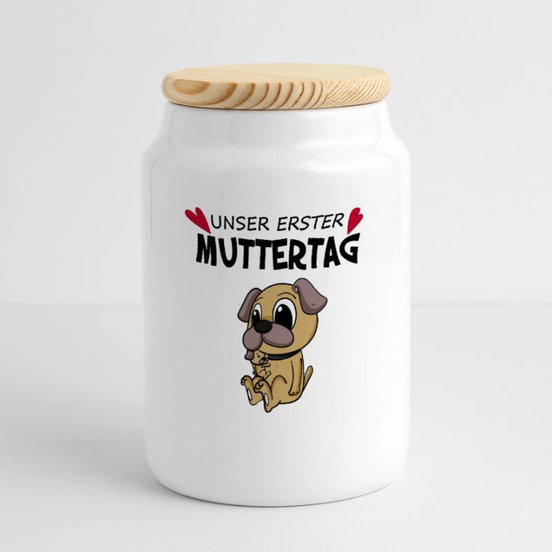 Muttertag - erster Muttertag Geschenk Panorama Keksdose mit Holzdeckel