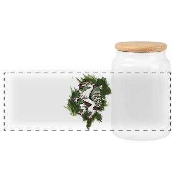 Graz, Austria - Panoramic Cookie Jar with Wooden Lid - white - Front