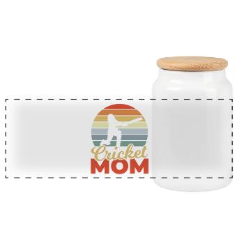Drôle De Cricket Maman - Boîte à biscuits avec couvercle en bois - blanc - Devant