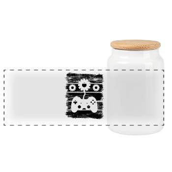 Développeur de jeux - Boîte à biscuits avec couvercle en bois - blanc - Devant