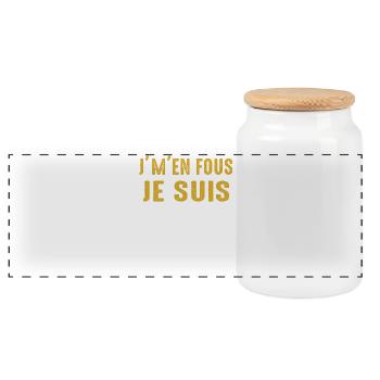 J'm'en fous je suis retraité Cadeau Humour - Boîte à biscuits avec couvercle en bois - blanc - Devant