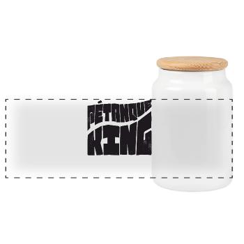 Boules de pétanque King pour la pétanque Boules de pétanque - Boîte à biscuits avec couvercle en bois - blanc - Devant