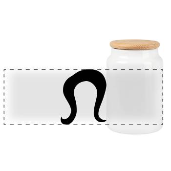 Coiffure - Boîte à biscuits avec couvercle en bois - blanc - Devant