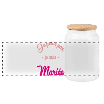 MARIEE. FUTURE MARIEE. EVJF - Boîte à biscuits avec couvercle en bois - blanc - Devant