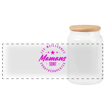 les meilleures mamans sont ergothérapeutes - Boîte à biscuits avec couvercle en bois - blanc - Devant