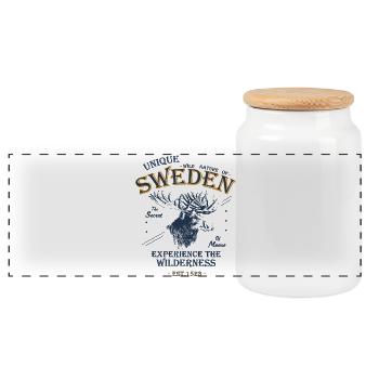 Sweden - Unique wild Nature of Sweden - Panorama Keksdose mit Holzdeckel - Weiß - Vorne