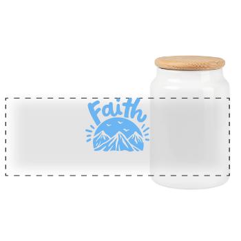 Christlich Glaube Religiös - Panorama Keksdose mit Holzdeckel - Weiß - Vorne