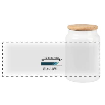 Ausbildung Personalisierter Beruf Jungs - Panorama Keksdose mit Holzdeckel - Weiß - Vorne