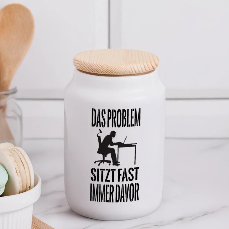 Administrator Admin IT PC Computer Programmierer Panorama Keksdose mit Holzdeckel