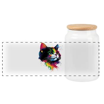 Ragdoll Katze Ragdollkatze Cat Süße Ragdoll Katzen - Panorama Keksdose mit Holzdeckel - Weiß - Vorne