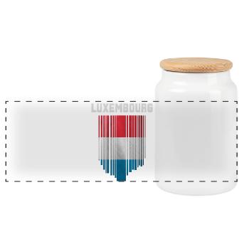 Drapeau du Luxembourg, fierté luxembourgeoise - Boîte à biscuits avec couvercle en bois - blanc - Devant