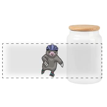 Mole Inline skating Inline skates - Panoramic Cookie Jar with Wooden Lid - white - Front