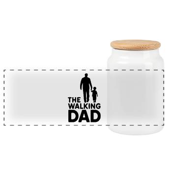 The walking Dad - Panorama Keksdose mit Holzdeckel - Weiß - Vorne