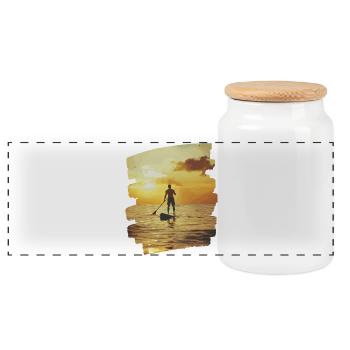 Stand-up paddle SUP - Panoramic Cookie Jar with Wooden Lid - white - Front
