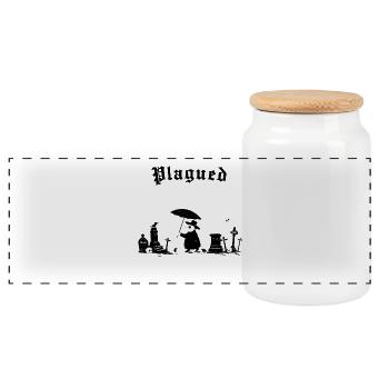 Plagued with problems - Panorama Keksdose mit Holzdeckel - Weiß - Vorne