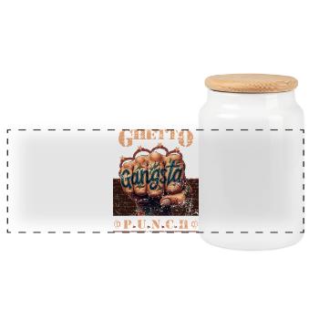 Ghetto Punch - Boîte à biscuits avec couvercle en bois - blanc - Devant