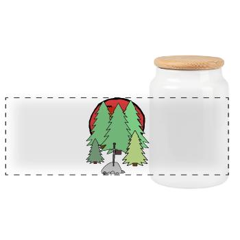 Knights Heroes Medieval Sword Swords Fable - Panoramic Cookie Jar with Wooden Lid - white - Front