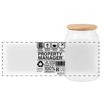 Résolution de problèmes multitâches de gestionnaire immobilier - Boîte à biscuits avec couvercle en bois - blanc - Devant