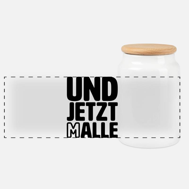 And now all Malle - Panoramic Cookie Jar with Wooden Lid - white