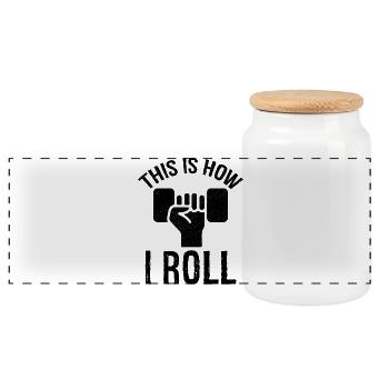 c’est comme ça que je roule Directeur Athlétique - Boîte à biscuits avec couvercle en bois - blanc - Devant