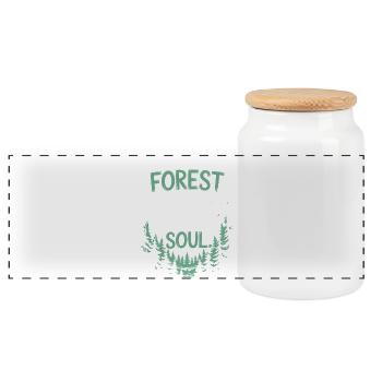 Into The Forest I Go To Lose My Mind Find My Soul - Panoramic Cookie Jar with Wooden Lid - white - Front