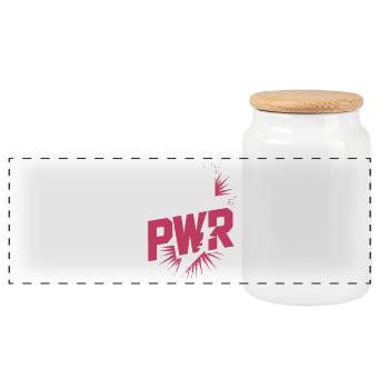 Femmes Pouvoir GRL PWR Fille Patriarcat Féminisme - Boîte à biscuits avec couvercle en bois - blanc - Devant