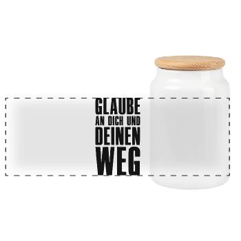 Croyez en vous et en votre chemin - Entrepreneur - Boîte à biscuits avec couvercle en bois - blanc - Devant