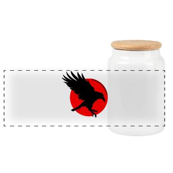 Magic Raven - Panoramic Cookie Jar with Wooden Lid - white - Front