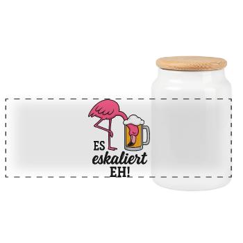 C’est en train de s’intensifier ! DE TOUTE FAÇON! - Boîte à biscuits avec couvercle en bois - blanc - Devant