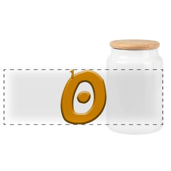 Anniversaire 10 ans - Boîte à biscuits avec couvercle en bois - blanc - Devant