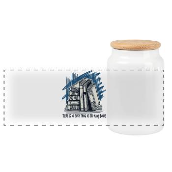 Déclaration de livre rétro pour la conception de fan de livre - Boîte à biscuits avec couvercle en bois - blanc - Devant