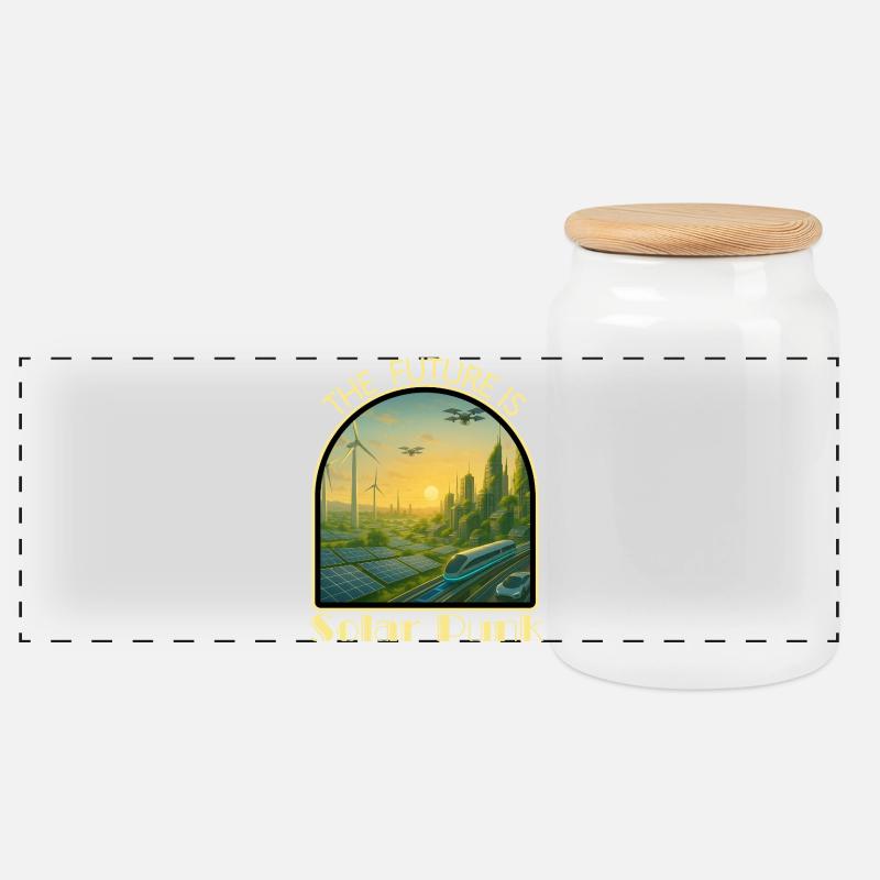 Solar_Punk2 - Panorama Keksdose mit Holzdeckel - Weiß