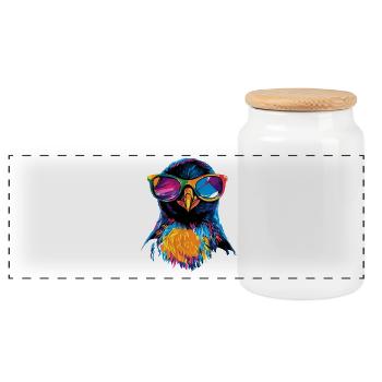 Penguin Emperor Penguin Little Penguin Cute Penguins - Panoramic Cookie Jar with Wooden Lid - white - Front