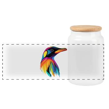 Penguin Emperor Penguin Little Penguin Cute Penguins - Panoramic Cookie Jar with Wooden Lid - white - Front