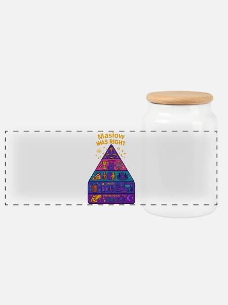 Maslow hatte Recht - Panorama Keksdose mit Holzdeckel - Weiß