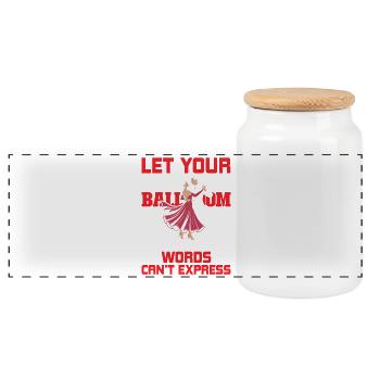 Danse de salon Raconter une histoire que les mots ne peuvent exprimer - Boîte à biscuits avec couvercle en bois - blanc - Devant
