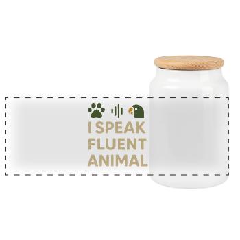 Gardien de zoo Éducateur de zoo Employé de zoo - Boîte à biscuits avec couvercle en bois - blanc - Devant