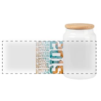 ÉDITION LIMITÉE 2015 11 ANS 11E ANNIVERSAIRE - Boîte à biscuits avec couvercle en bois - blanc - Devant
