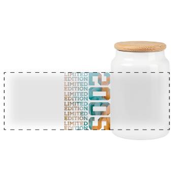 LIMITED EDITION 2005 21 YEARS 21ST BIRTHDAY - Panoramic Cookie Jar with Wooden Lid - white - Front