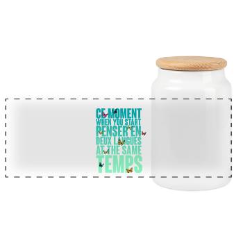 DICTON COOL POUR LES MULTILINGUES, LES INTERNATIONAUX - Boîte à biscuits avec couvercle en bois - blanc - Devant