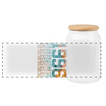 LIMITED EDITION 1996 30 JAHRE 30. GEBURTSTAG - Panorama Keksdose mit Holzdeckel - Weiß - Vorne