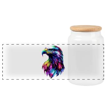 Aigle Pygargue à tête blanche Aigle royal Pygargue à queue blanche - Boîte à biscuits avec couvercle en bois - blanc - Devant