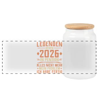 Les légendes prennent leur retraite en 2026 - Adieu collègue - Boîte à biscuits avec couvercle en bois - blanc - Devant